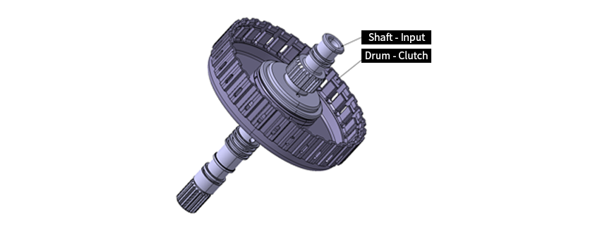 CVT 내의 기어부로 동력전달 및 차단을 하는 부품으로써,
전진 시에는 체결, 후진 시에는 차단 된다. 내부에 습식 다판 클러치, 피스톤, 스냅링 등이 결합되어 진다.